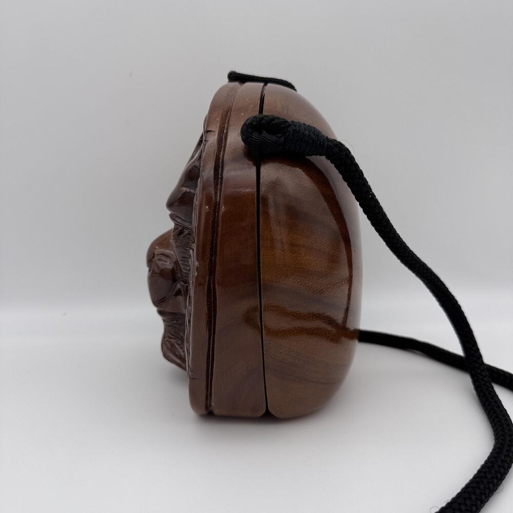 Timmy Woods Lion Crossbody Bag Carved Wood Beverly Hills Limited Edition Art - Picture 7 of 16